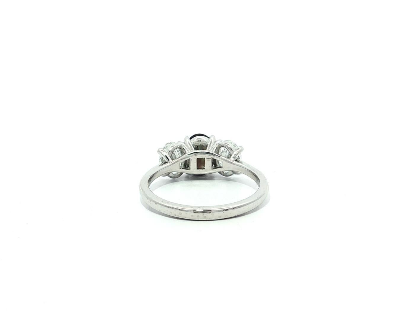 Bague ovale en platine 2.23ctw AGL Best Color Change Brazil Alexandrite Diamond 3 en vente 3