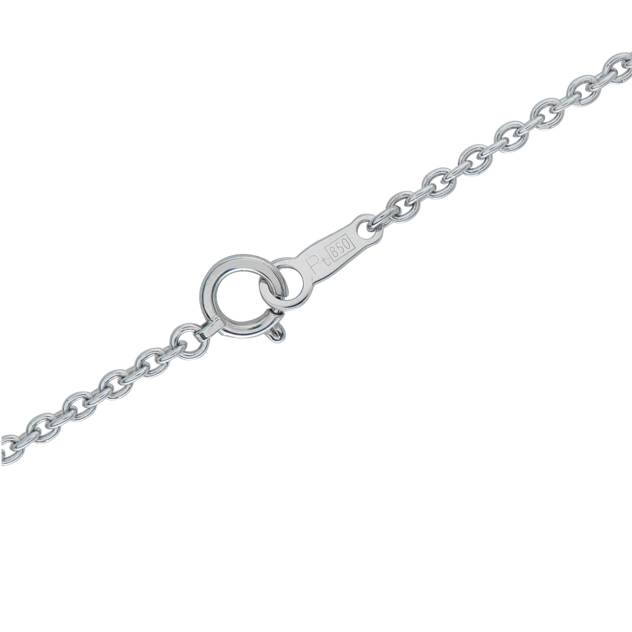 Round Cut Platinum 2.30ct Diamond and Opal Pendant Necklace MF55-101525 For Sale