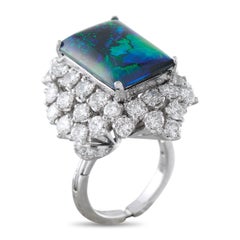 Platinum 2.40ct Diamond and Black Opal Ring MF17-051526