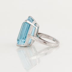 25 Carat Aquamarine Ring in Platinum