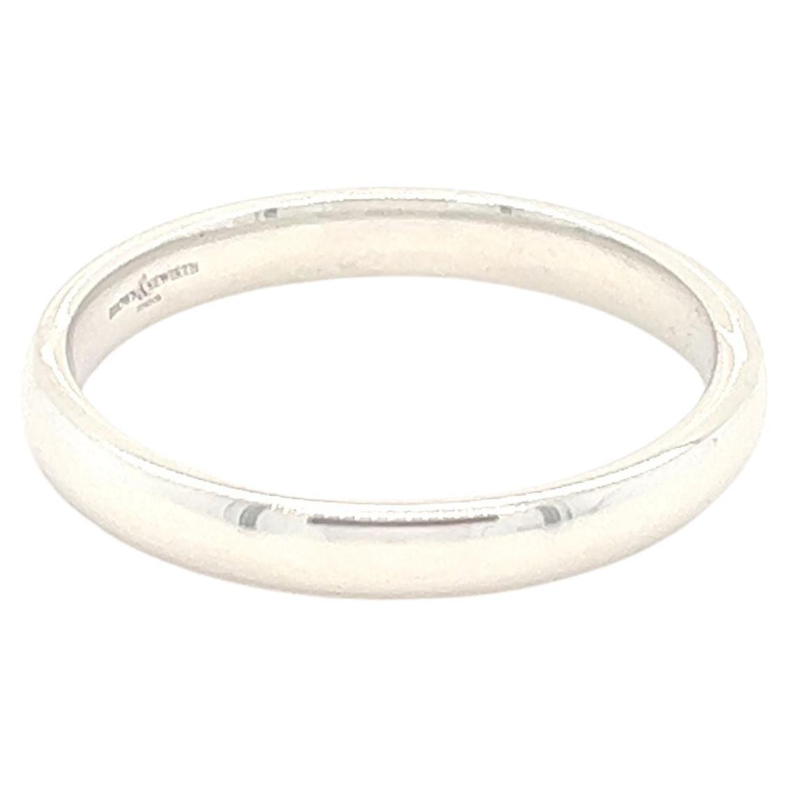 Platinum Wedding band  Classic Court made in London