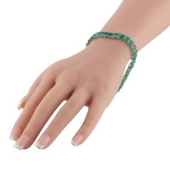 Bracelet en platine 26.87ct Emerald Line MF08-040626