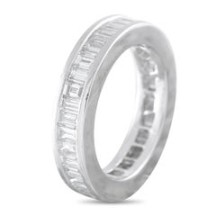 Anello a fascia in platino con diamante da 2,75 carati MF09-012226