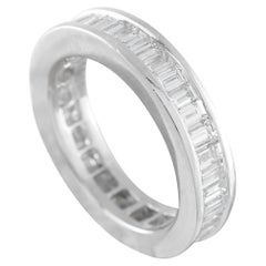 Anello a fascia in platino con diamante da 2,75 carati MF09-012226