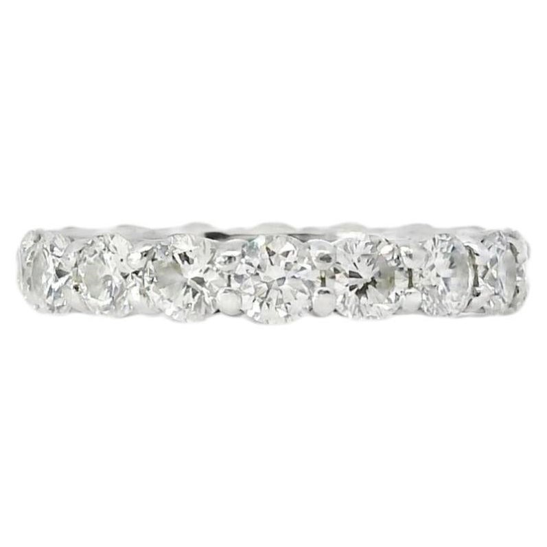 Platinum 2.84ctw Round Brilliant Diamond Eternity Band