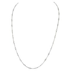 Used Platinum 2.85cttw Diamond by the Yard Chain Necklace