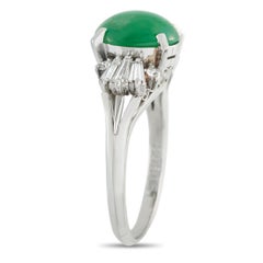 Platinum 2.89ct Diamond and Jade Ring MF15-043026