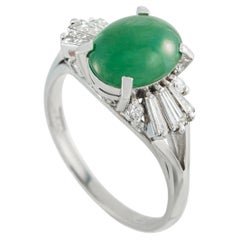 Platin 2,89ct Diamant und Jade Ring MF15-043026