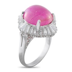 Anello in platino con diamante e rubino di Birmania da 2,90 carati MF10-030226