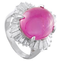 Anello in platino con diamante e rubino di Birmania da 2,90 carati MF10-030226
