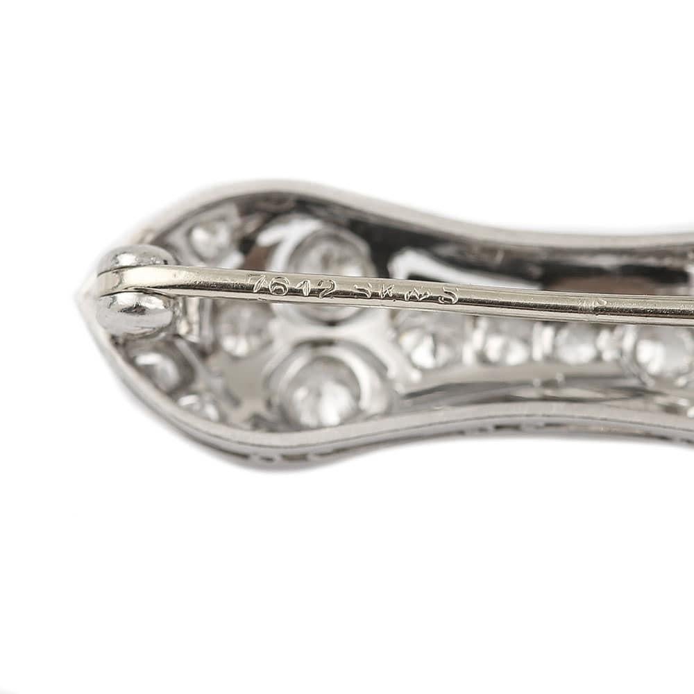 Platinum 2 Carat Diamond Propeller Brooch, Early 20th Century 3