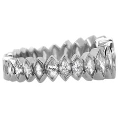 Platinum 3 Carat Diamond Marquise Eternity Band