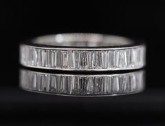 Platinum 3 Carat Tapered Baguette Eternity Band