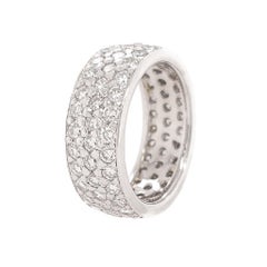 Platinum 3 row Diamond Eternity Band