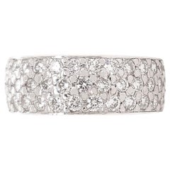 Platinum 3 row Diamond Eternity Band