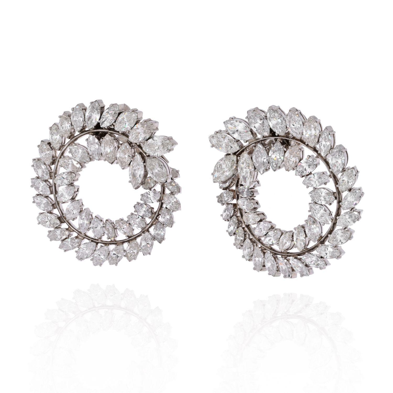 diamond spiral earrings