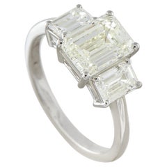Platinum 3.02ct Diamond Three-Stone Ring MF14-051826