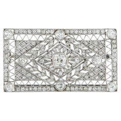 Platinum 3.0ct Diamond Brooch MF10-020326