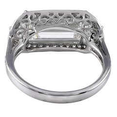 Sophia D. 2.01 Carat Baguette Diamond Engagement Ring with Half Moons