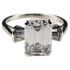Platinum 3.31 Carat Diamond Ring