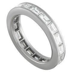 Platinum 3.44ct Diamond Eternity Band Ring MF48-101625