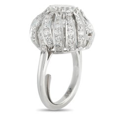 Anello di platino con diamante da 3,47 carati MF27-022326