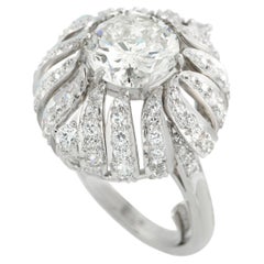 Anello di platino con diamante da 3,47 carati MF27-022326