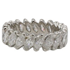 Anillo de Platino de 3,50 Quilates con Diamante Marquesa Natural