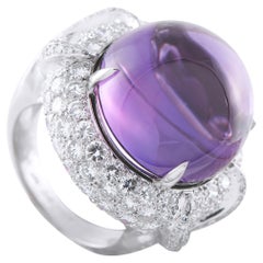 Platinum 3.50ct Diamond and Amethyst Ring MF37-020526