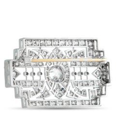 Spilla Art Deco in platino con 3,70 carati di diamanti MF35-020526