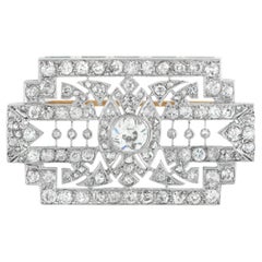 Spilla Art Deco in platino con 3,70 carati di diamanti MF35-020526
