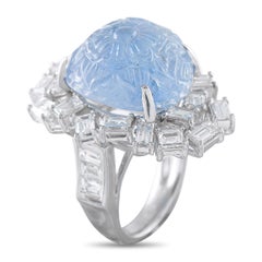 Platin 3,75ct Diamant und Saphir Ring MF05-012026