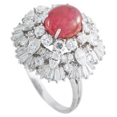 Platinum 3.76ct Diamond and Ruby Ring MF43-020526
