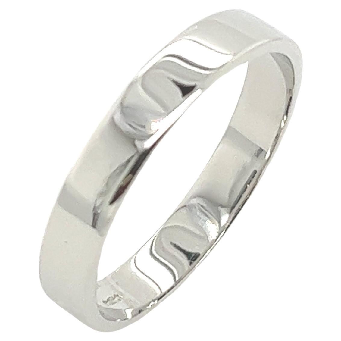 Platinum 3.85mm wide Gents Wedding Ring, 5.8g For Sale