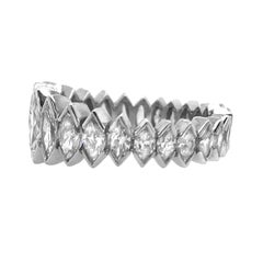 Platinum 3 Carat Diamond Marquise Eternity Band