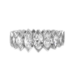 Platinum 3 Carat Diamond Marquise Eternity Band