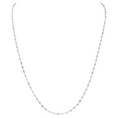 Platinum 4 Carat Petite Diamond by the Yard Chain Necklace