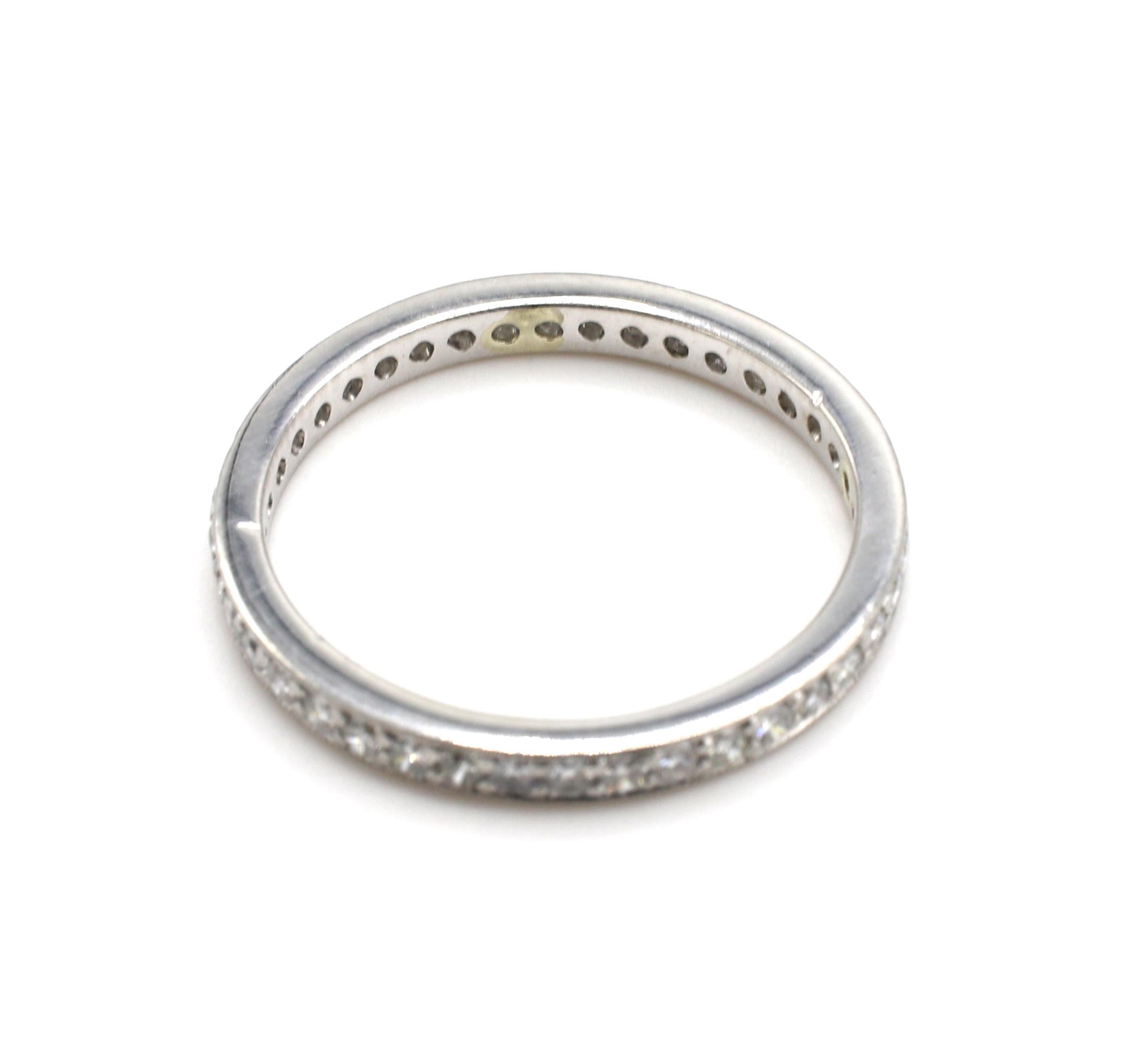 Round Cut Platinum .40 Carat Round Diamond Eternity Band Ring