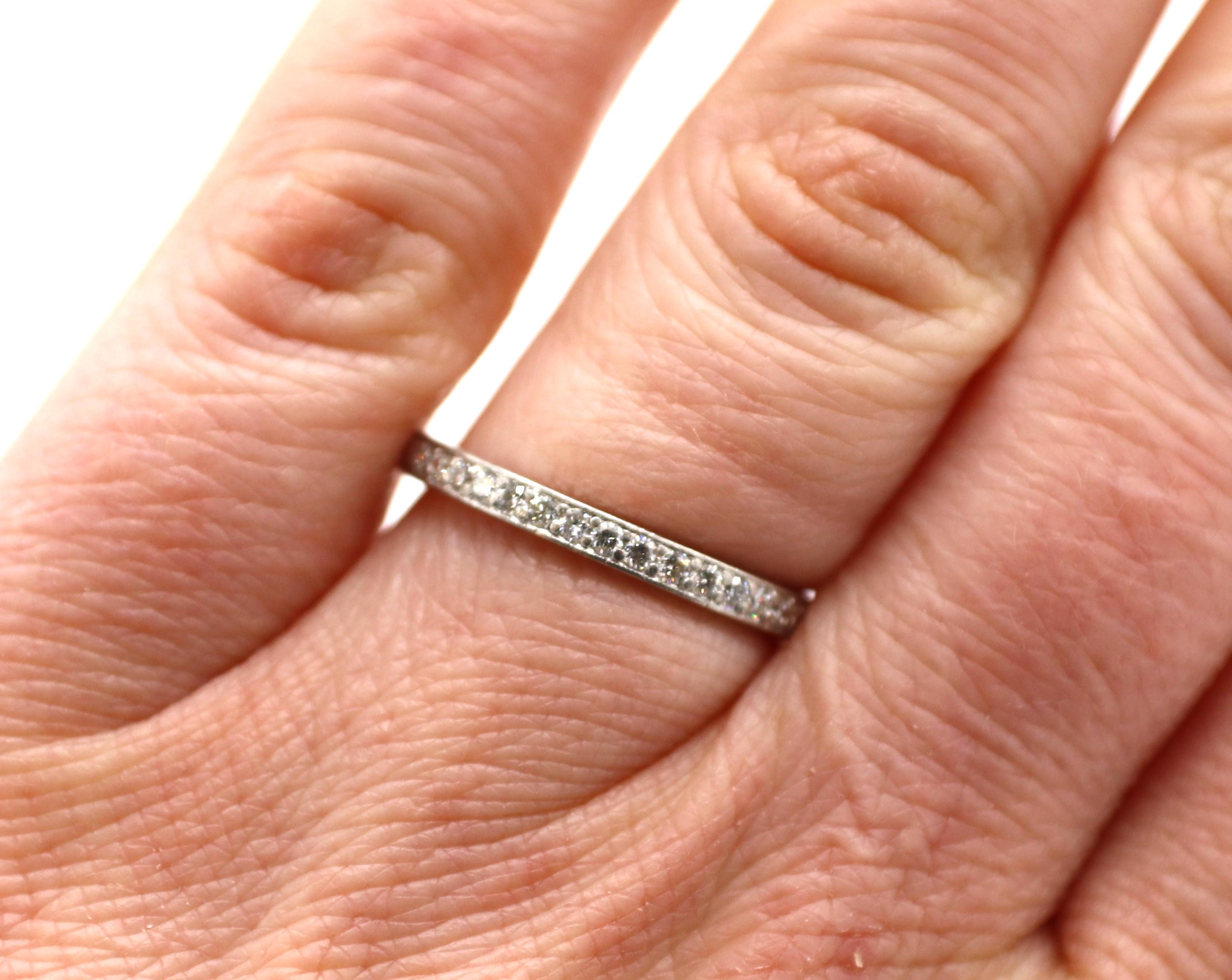 Women's Platinum .40 Carat Round Diamond Eternity Band Ring