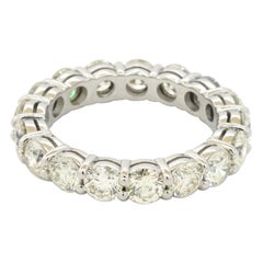 Platinum 4.38CT VS Elegant High Fashion Diamond Eternity Band Ring