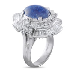 Anello in platino con diamanti e zaffiri da 4,50 carati MF20-012826