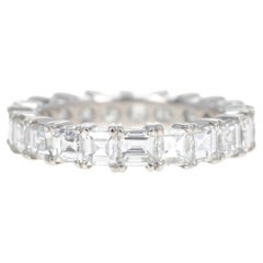 Anillo de platino de 4,51 quilates con diamantes talla Asscher