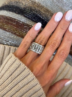Platinum 4.7ctw Diamond Art Deco Eternity Band