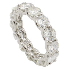 Anillo de platino con diamante natural redondo de 4.88 quilates