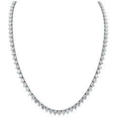 Platinum 49.52 Total Carat Diamond Round Brilliant Cut Necklace