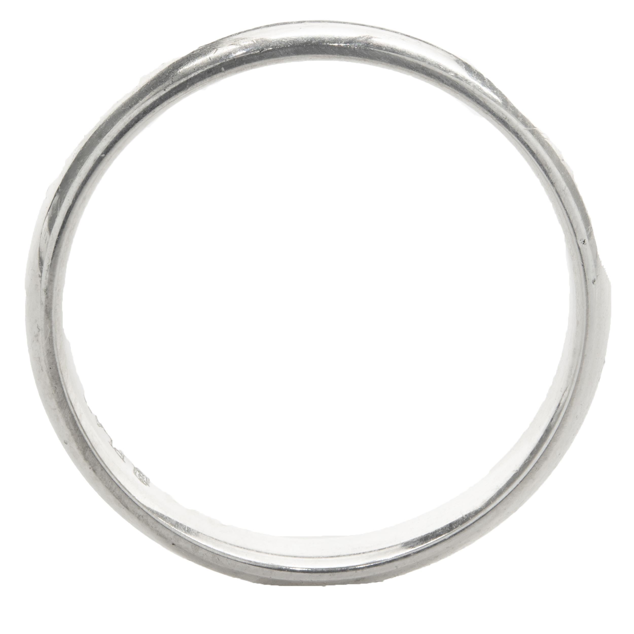 Platinum 4MM Band In Excellent Condition For Sale In Scottsdale, AZ