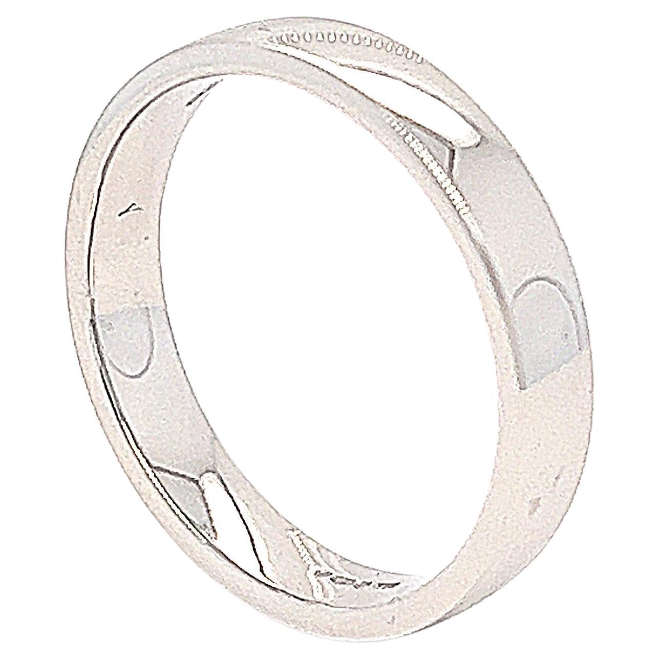 Platinum Band Handcrafted in London, Our Low-Domed Modern Court Profile For Sale