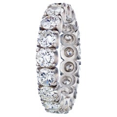 Bracelet éternel en platine 5.00 carats diamant taille ronde en forme de U
