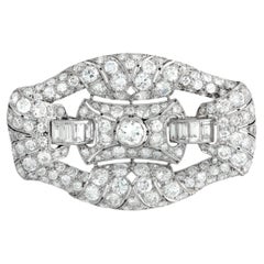 Broche Art Déco en platine 5.04ct Diamond MF19-012326