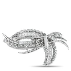 Platinum 5.25ct Diamond Brooch MF35-022026